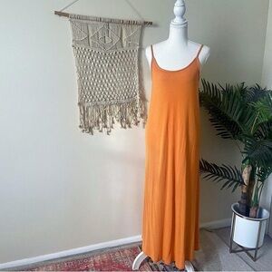 Zara Warm Orange Maxi Dress